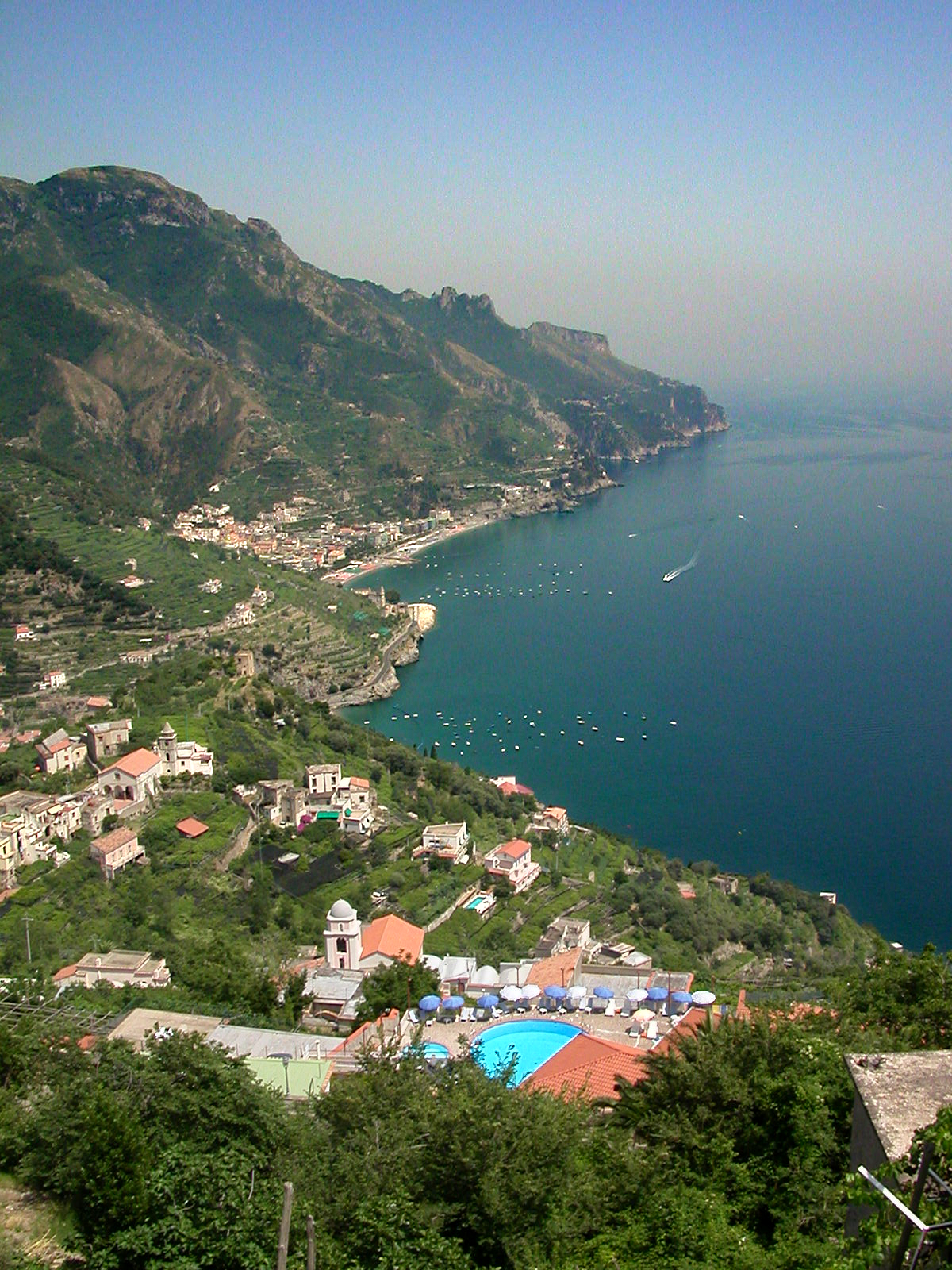 Gardens overlooking the Amalfi Coast in Ravello, Italy